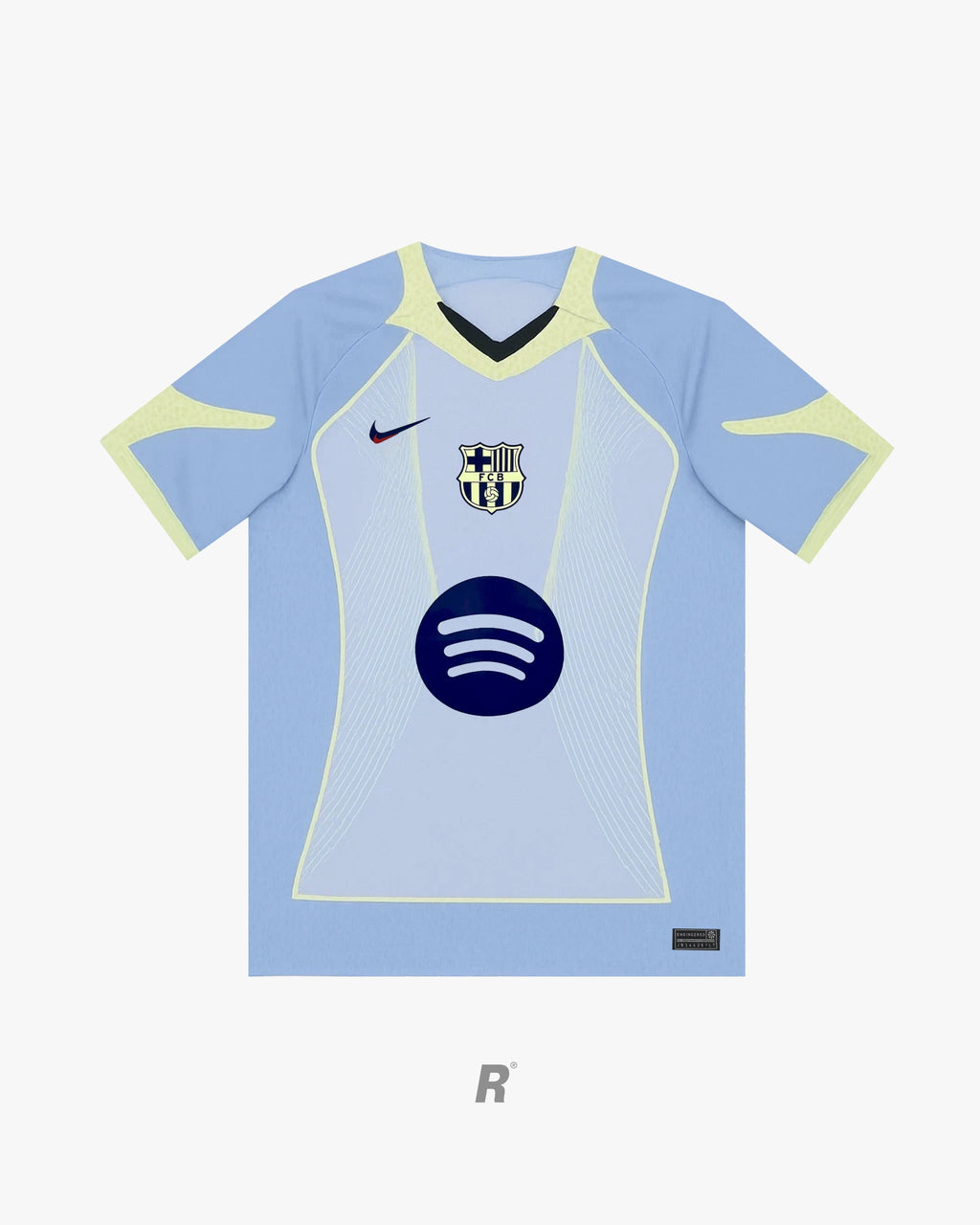 Front view of the Barcelona Barcelona Blue Special Edition Jersey. Bold blue design celebrating Catalonia, perfect for Messi fans and collectors.