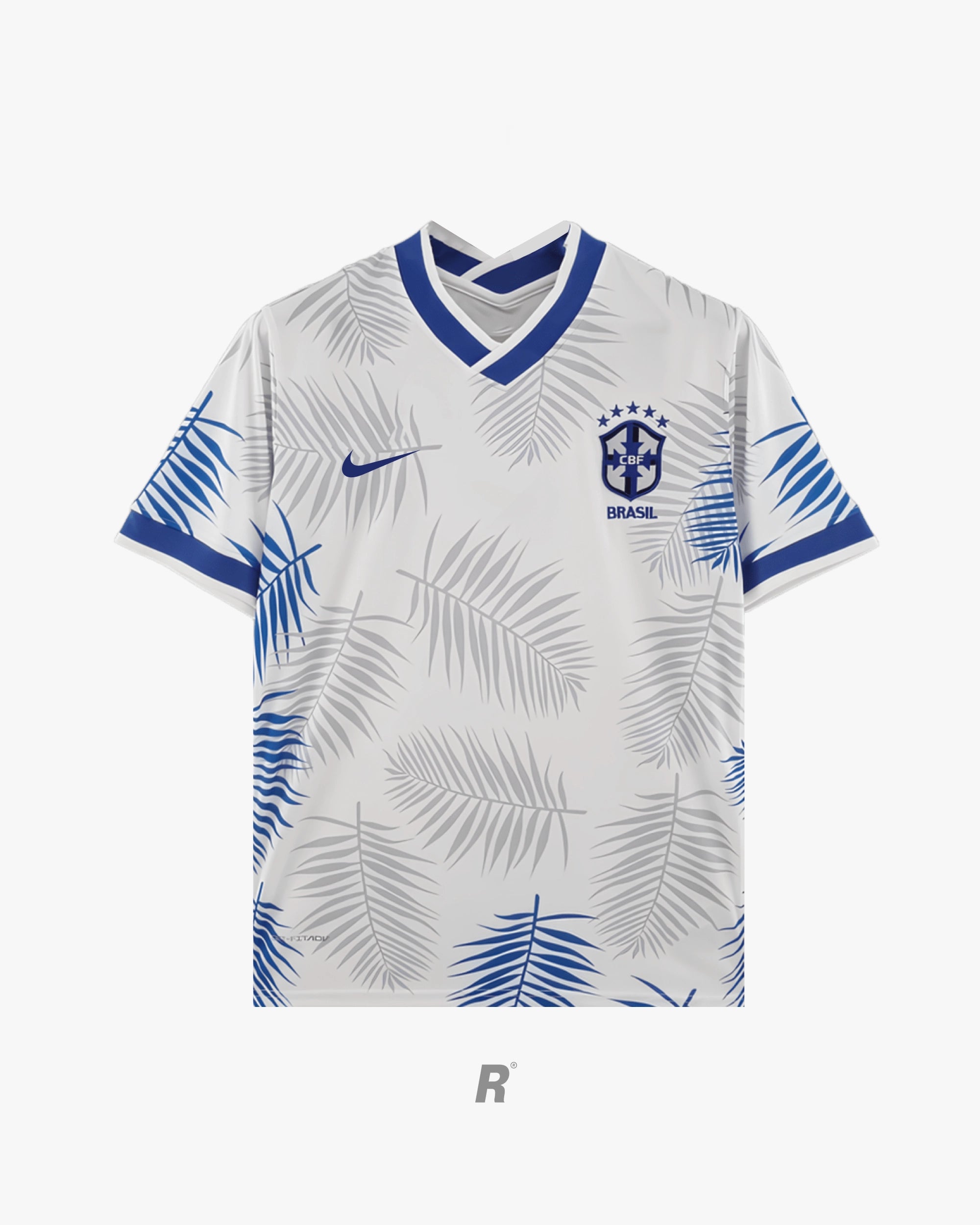 Show off the vibrant front design of the Brazil Blue Palm Trees Jersey. Premium quality, collector-ready, perfect for fans.